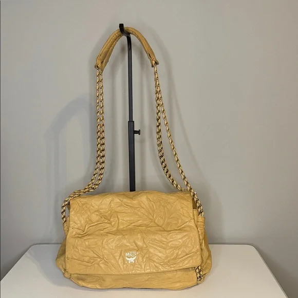 MCM Tan Leather Shoulder Bag - Picture 2 of 13